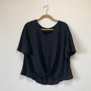 リュリュ(RyuRyu)のRyuRyu＊黒＊ブラック＊トップス＊フレア＊チュニック＊シンプル＊ベーシック＊(Tシャツ(半袖/袖なし))