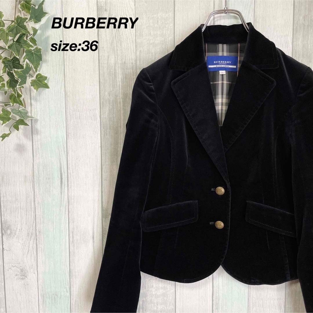 BURBERRY BLUE LABEL - BURBERRY バーバリーブルーレーベル ベロア