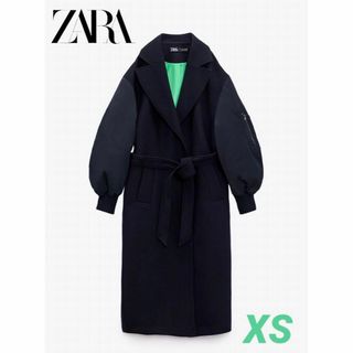 ザラ ZARA パッチポケット付きコート ロングコート