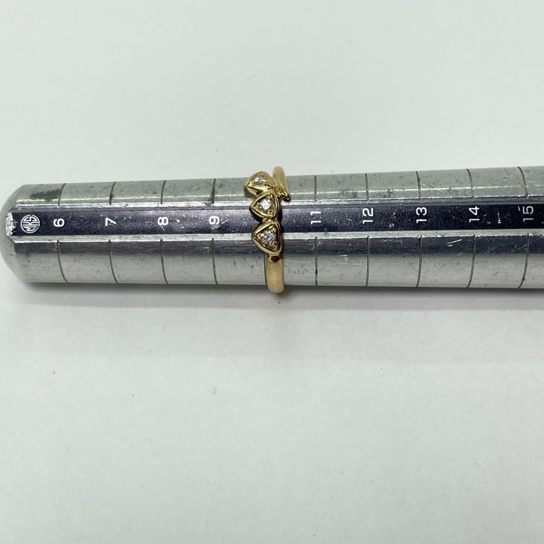 K18 ダイヤモンド リング D: 0.10ct レディースのアクセサリー(リング(指輪))の商品写真