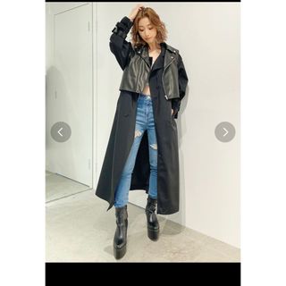 GYDA ジェイダ ライダースベストレイヤード トレンチコート