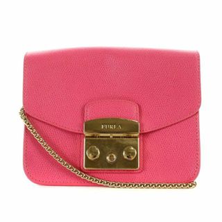 フルラ(Furla)のフルラ メトロポリス ショルダーバッグ チェーンショルダー レザー ピンク(ショルダーバッグ)