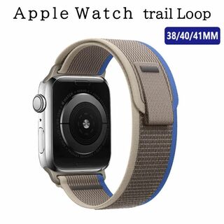 アップルウォッチ(Apple Watch)のApple Watch バンド ＃4 ブルー/グレー トレイルループ M(その他)