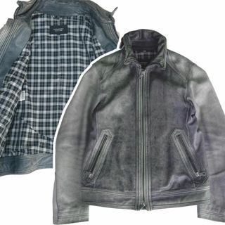 特売 BURBERRY BLACK LABEL 羊革 ライダースジャケット M ライダース