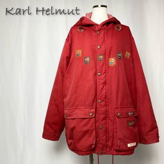 90s Karl helmut カールヘルム ワッペン ブルゾン アウター 赤