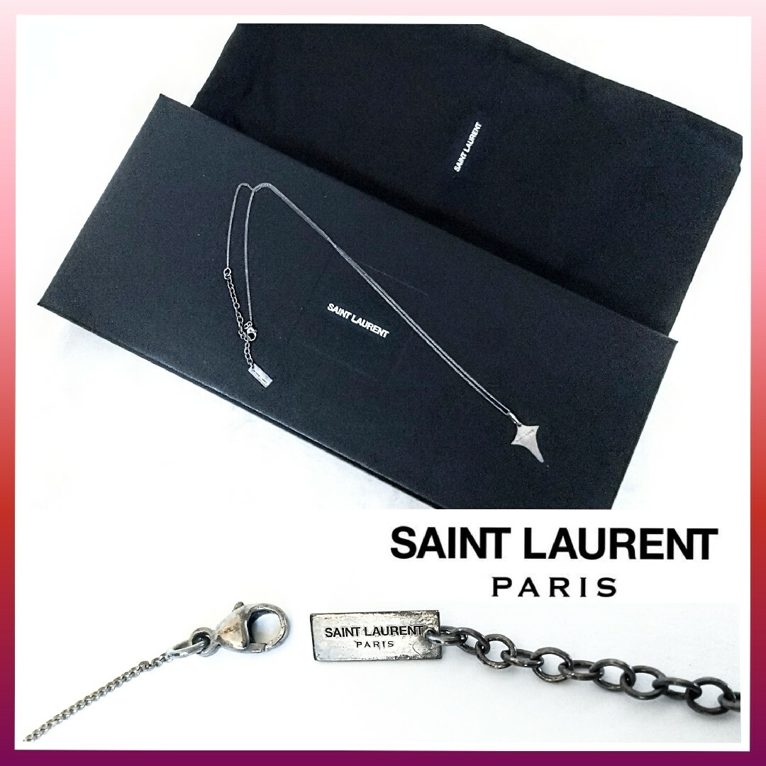 サンローラン SAINT LAURENT✦スターネックレス✦メタルシルバー人気✦