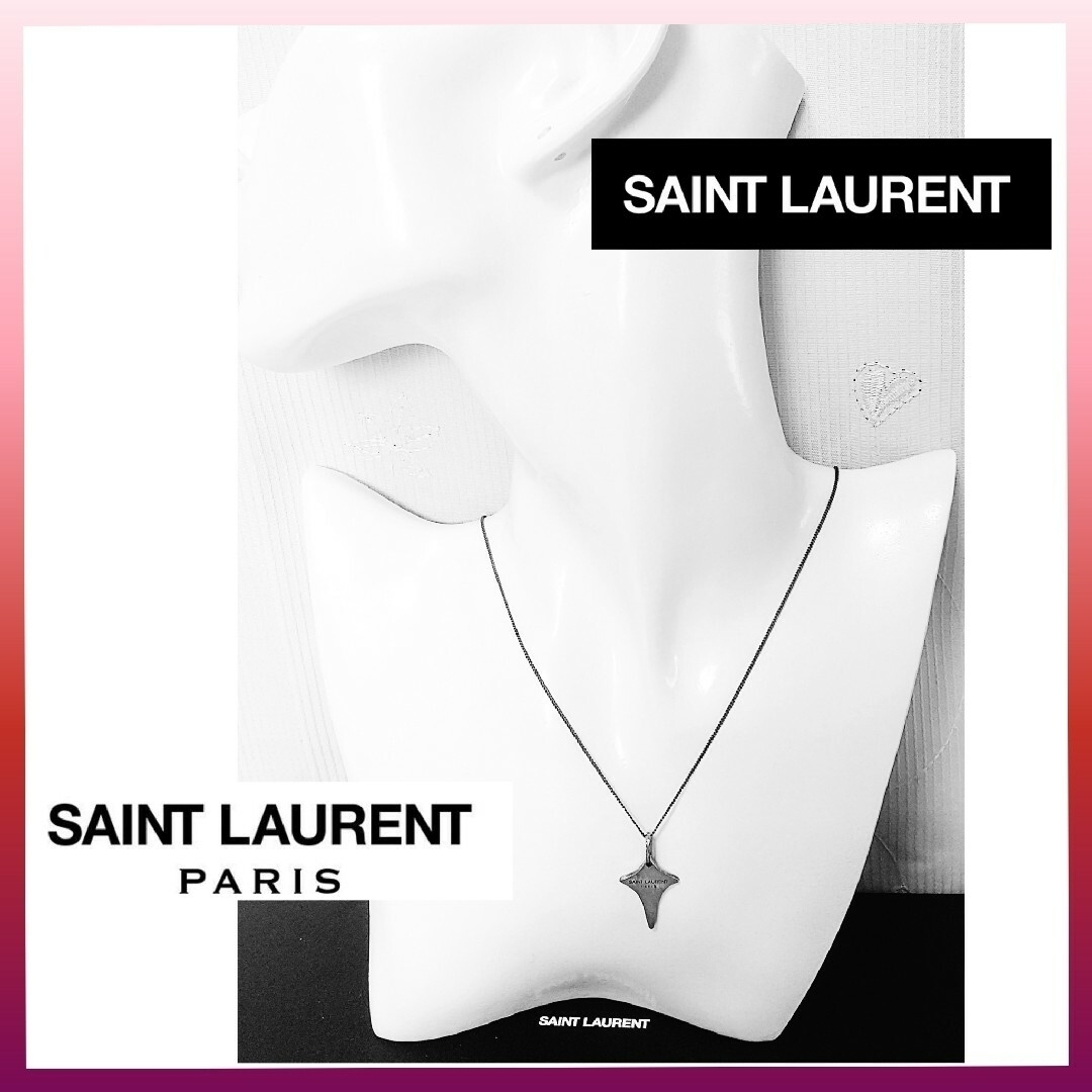 サンローラン SAINT LAURENT✦スターネックレス✦メタルシルバー人気✦