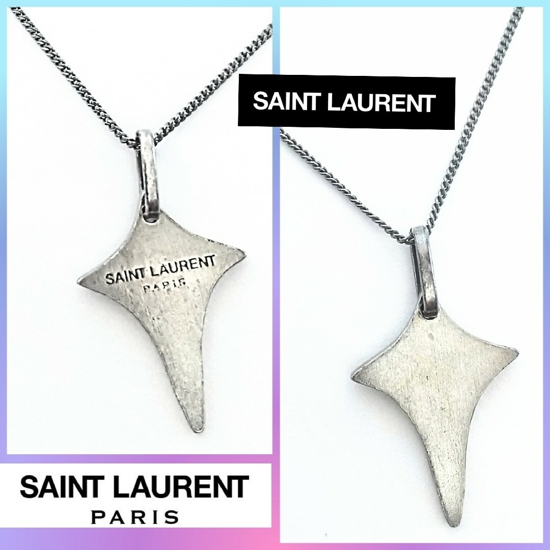 サンローラン SAINT LAURENT✦スターネックレス✦メタルシルバー人気✦