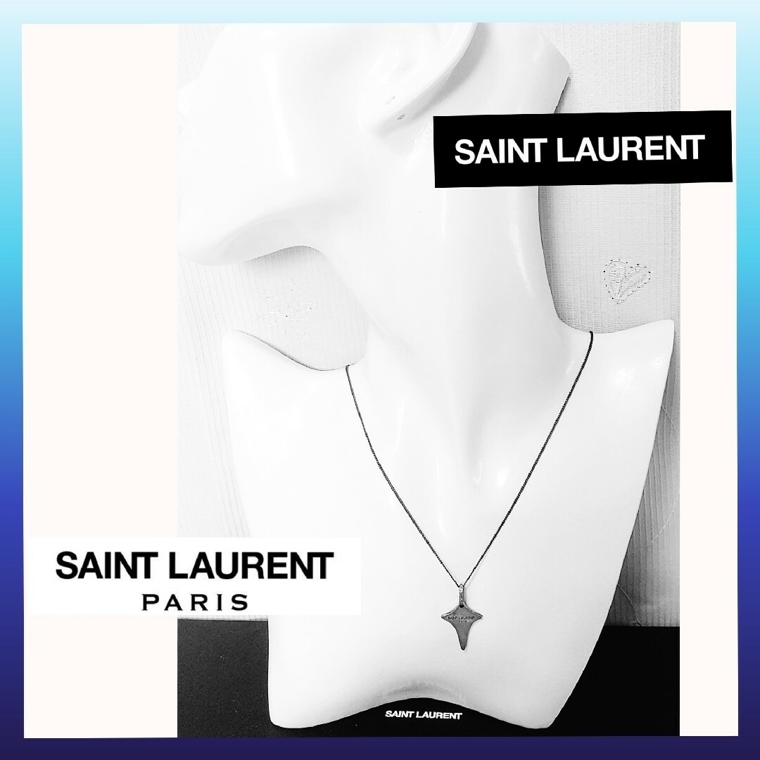 サンローラン SAINT LAURENT✦スターネックレス✦メタルシルバー人気✦