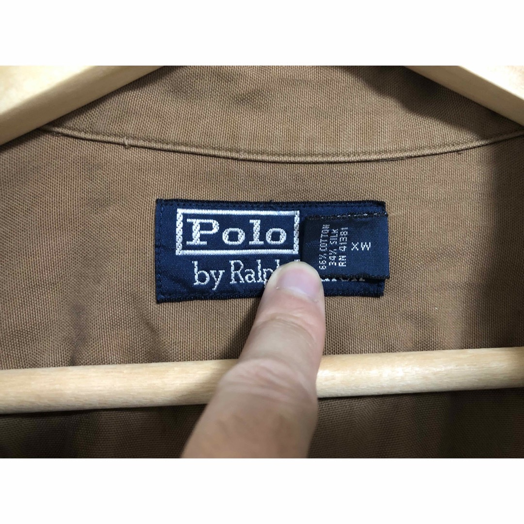 POLO RALPH LAUREN(ポロラルフローレン)の激レアカラーブラウン 90s ポロ ラルフローレン オープンカラー 開襟 シャツ メンズのトップス(シャツ)の商品写真