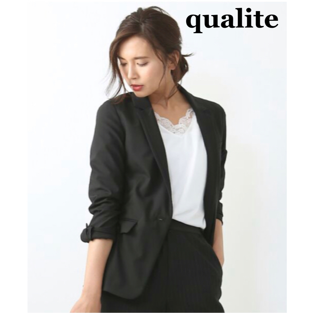 美品　qualite カリテ　ウール　ストレッチ　ジャケット　1