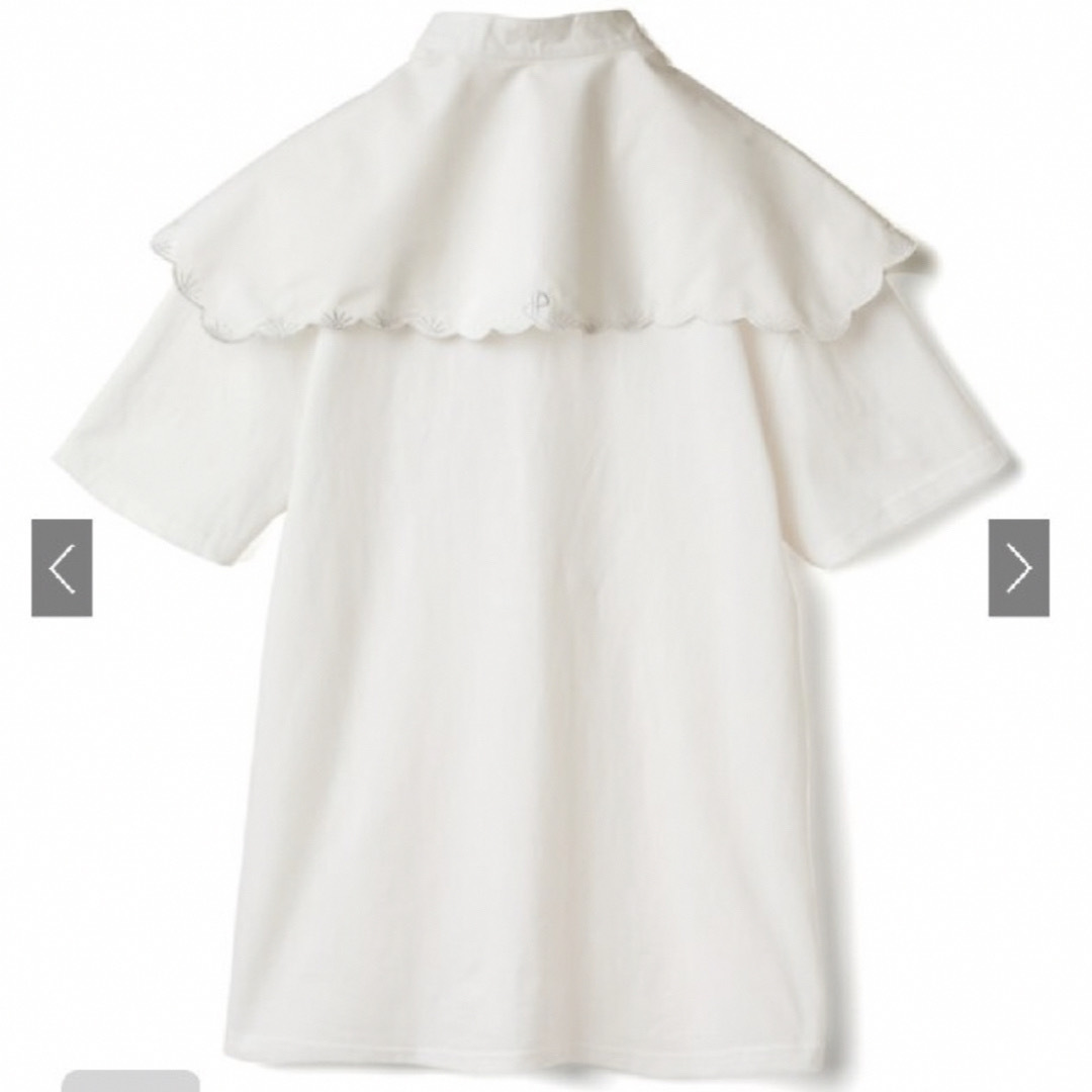 GRL(グレイル)のパンチレースリボン付け襟Tシャツセット レディースのトップス(Tシャツ(半袖/袖なし))の商品写真
