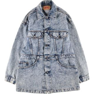 リーバイス(Levi's)の古着 80年代 リーバイス Levi's 75075-0219 ケミカルウォッシュ デニムジャケット USA製 レディースXL /eaa364340(Gジャン/デニムジャケット)