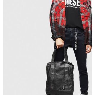 ディーゼル(DIESEL)のDIESEL ZAVIO クラッキングレザー調 2way トートバッグリュック(バッグパック/リュック)