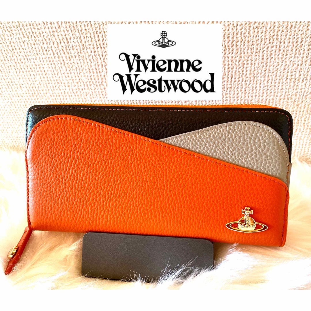 新品 ヴィヴィアン ウエストウッド Vivienne Westwood 長財布 オレンジ