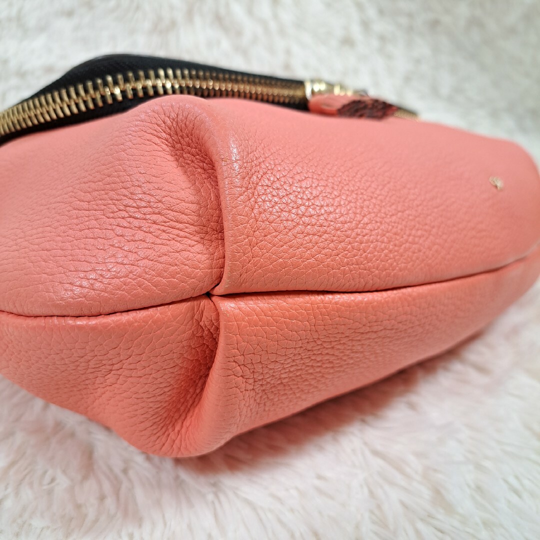 【美品】ANYA HINDMARCH ショルダーバッグ 2way サーモンピンク