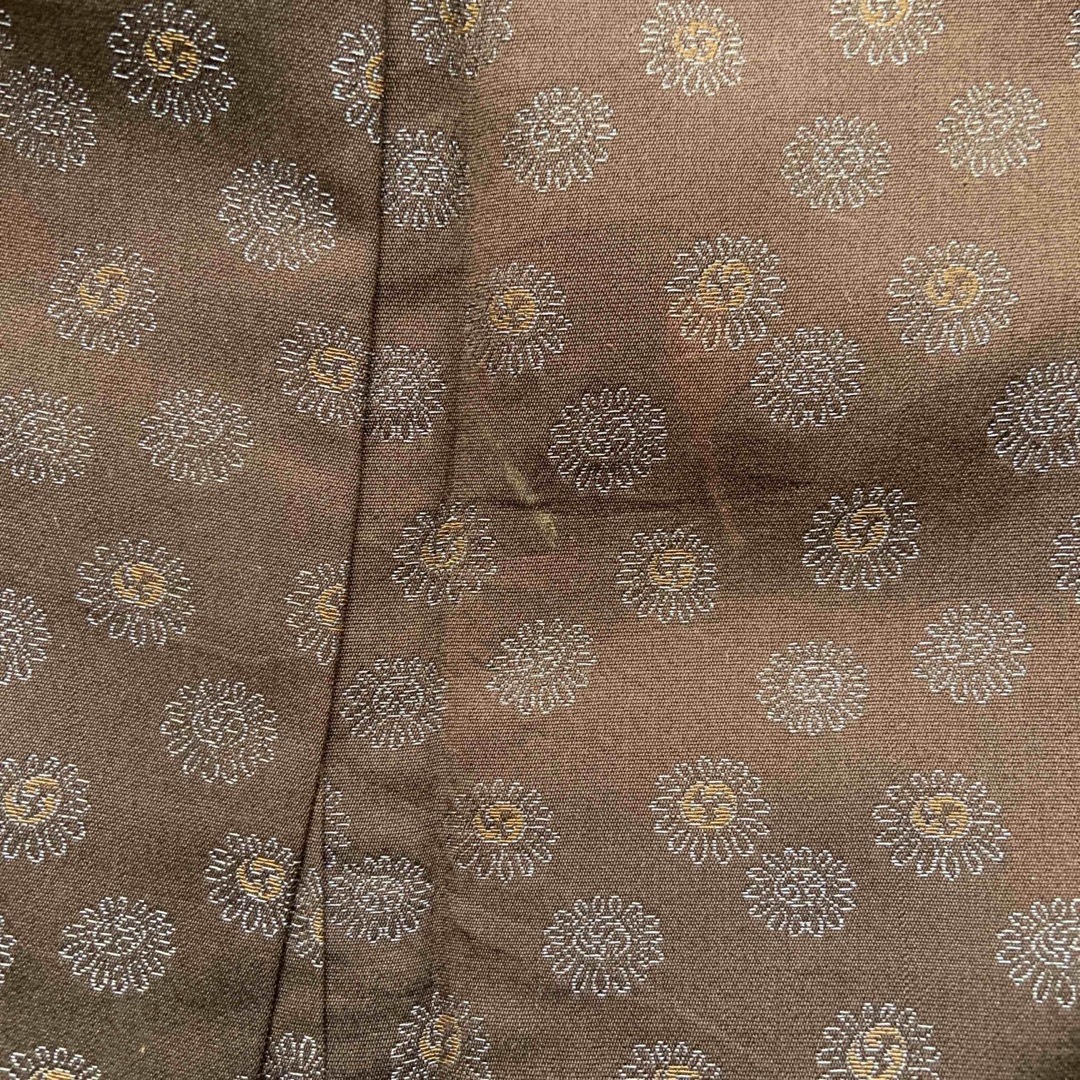 着物　焦茶　サラサラ生地　リメイク　焦茶　光沢　豪華　コスプレ エンタメ/ホビーのコスプレ(衣装)の商品写真