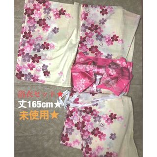 未使用★浴衣&作り帯★浴衣セット★身長155〜170cm★丈165cm★Ｍ程度(浴衣)