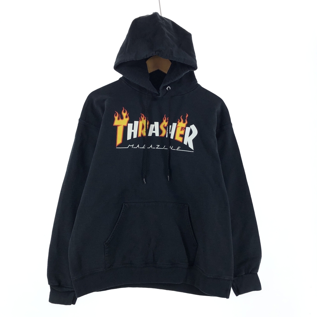 THRASHER - 古着 THRASHER 両面プリント スウェットプルオーバー