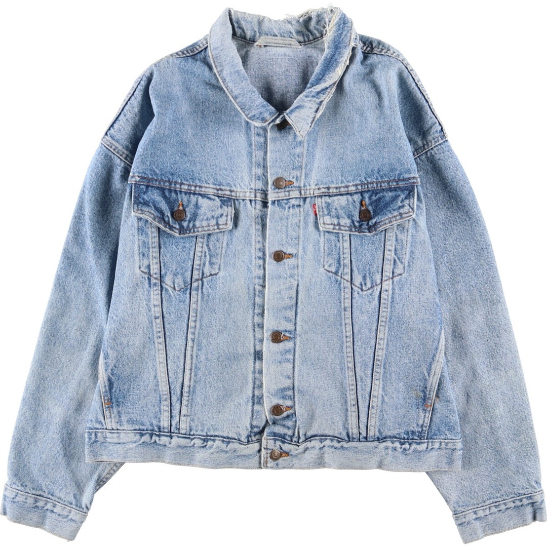 リーバイス Levi's デニムジャケット Gジャン USA製 メンズXL /eaa364896長袖モデル形状