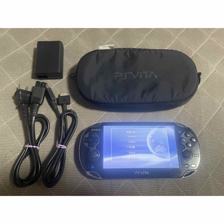 プレイステーションヴィータ(PlayStation Vita)のvita   クリスタルブラック　比較的良品　5番(携帯用ゲーム機本体)