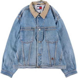 トミーヒルフィガー(TOMMY HILFIGER)の古着 90年代 トミーヒルフィガー TOMMY HILFIGER デニムジャケット Gジャン メンズXL ヴィンテージ /eaa364893(Gジャン/デニムジャケット)