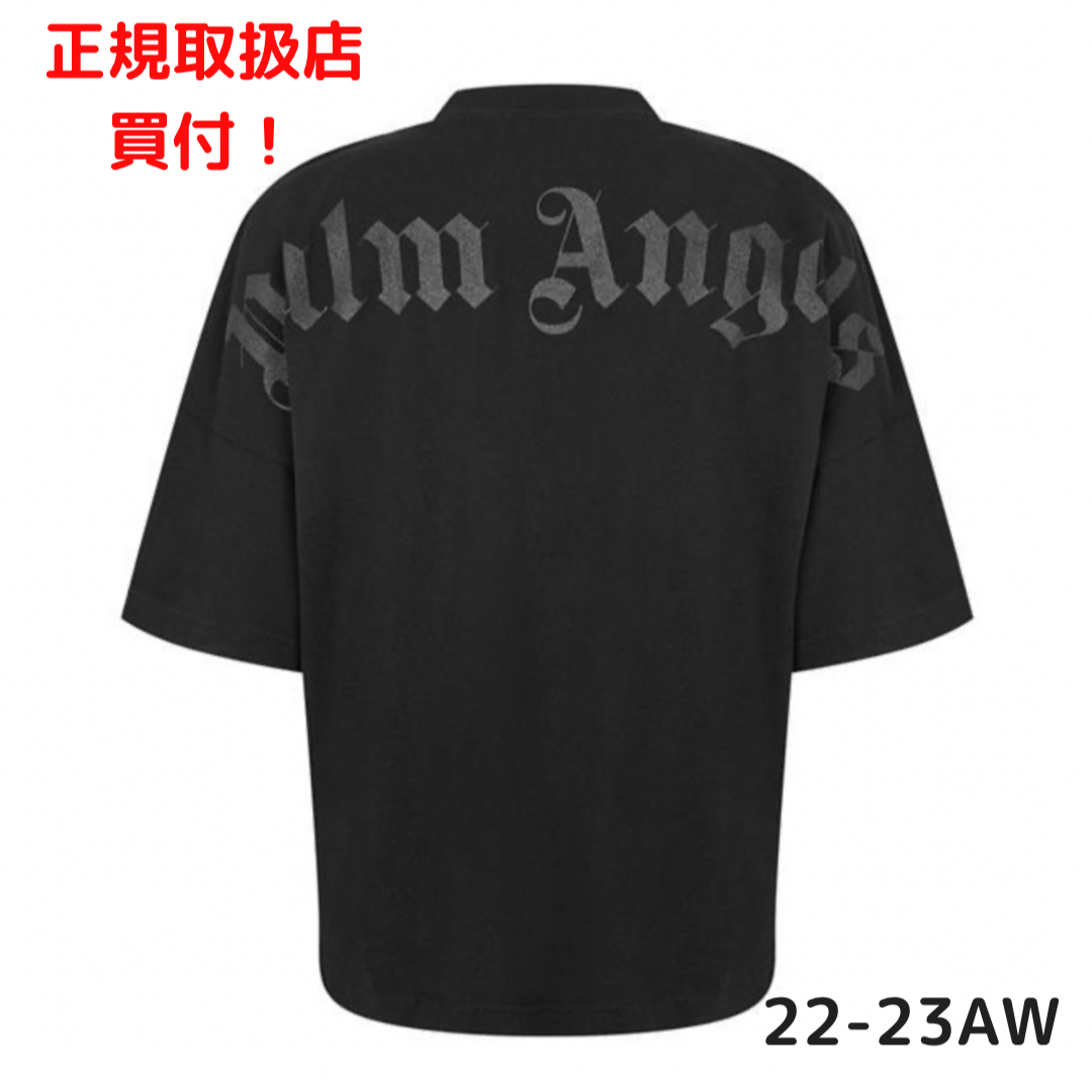【新品】Palm Angels グリッター クラシック ロゴ Tシャツ ブラック約67cm袖丈