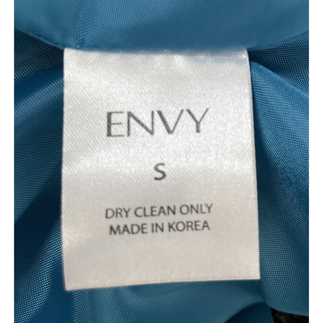 【新品・未使用】ENVY　テーラードジャケット　チェック柄　Sサイズ　グレー