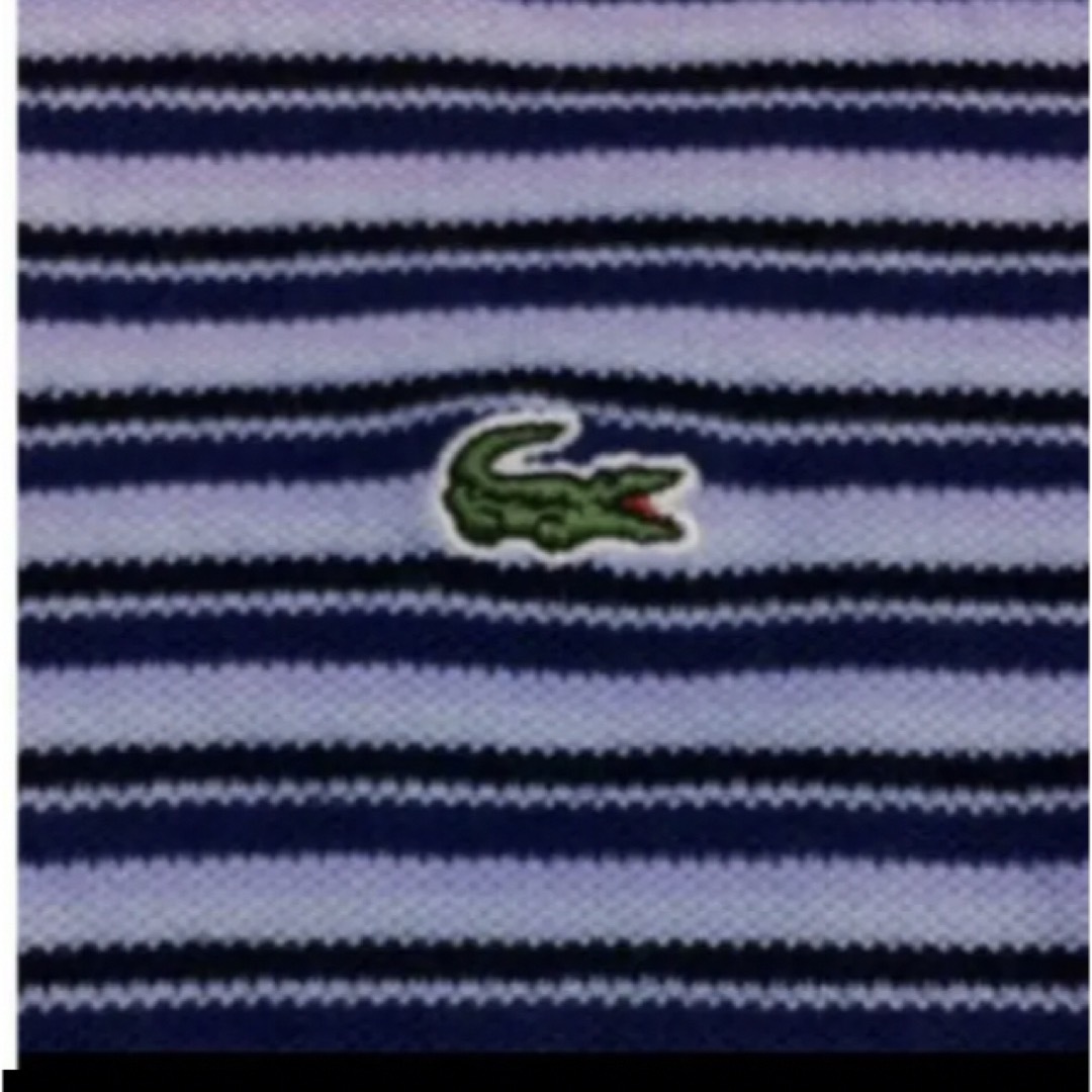 LACOSTE(ラコステ)のラコステパープル✖︎ネイビーコットンポロ レディースのトップス(ポロシャツ)の商品写真