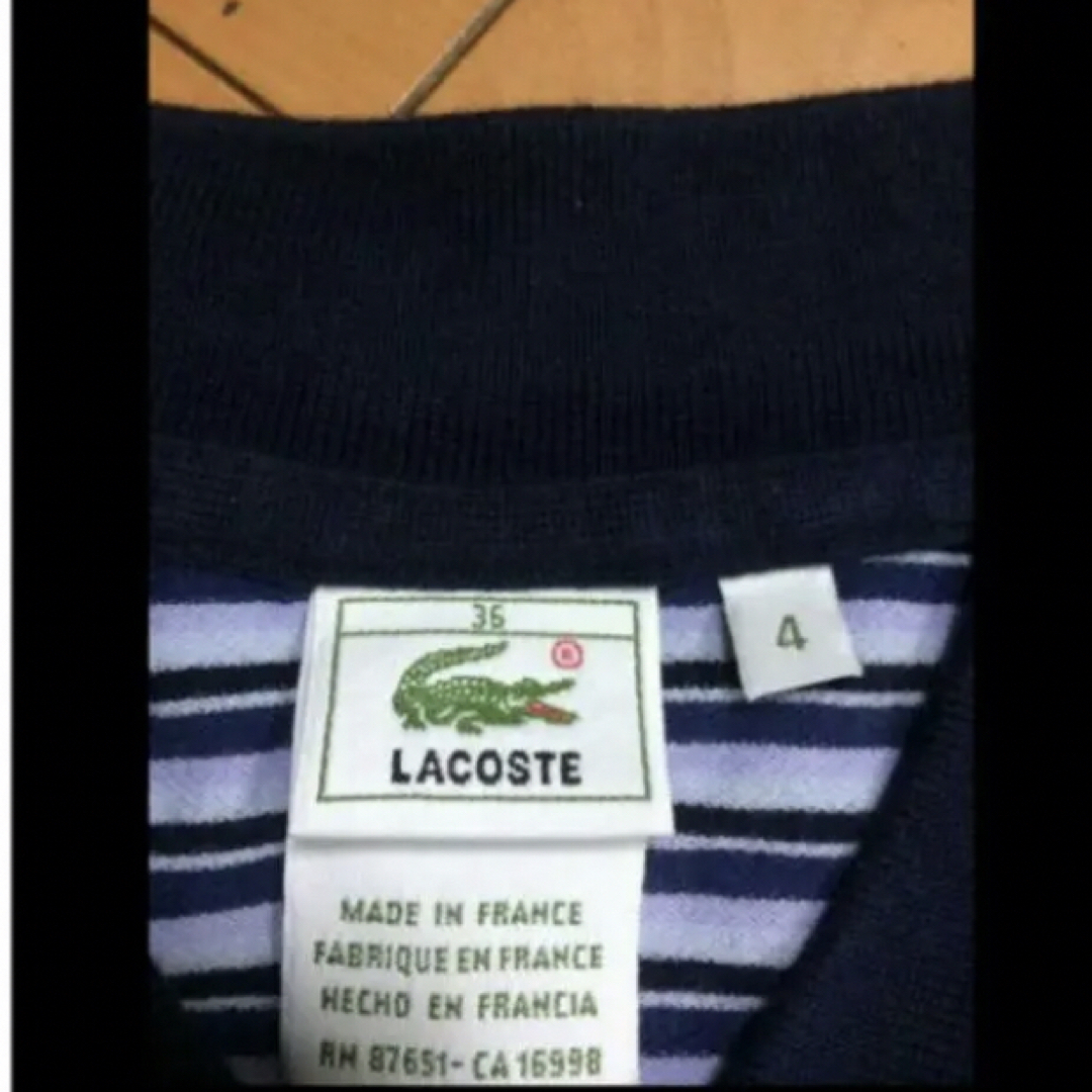 LACOSTE(ラコステ)のラコステパープル✖︎ネイビーコットンポロ レディースのトップス(ポロシャツ)の商品写真