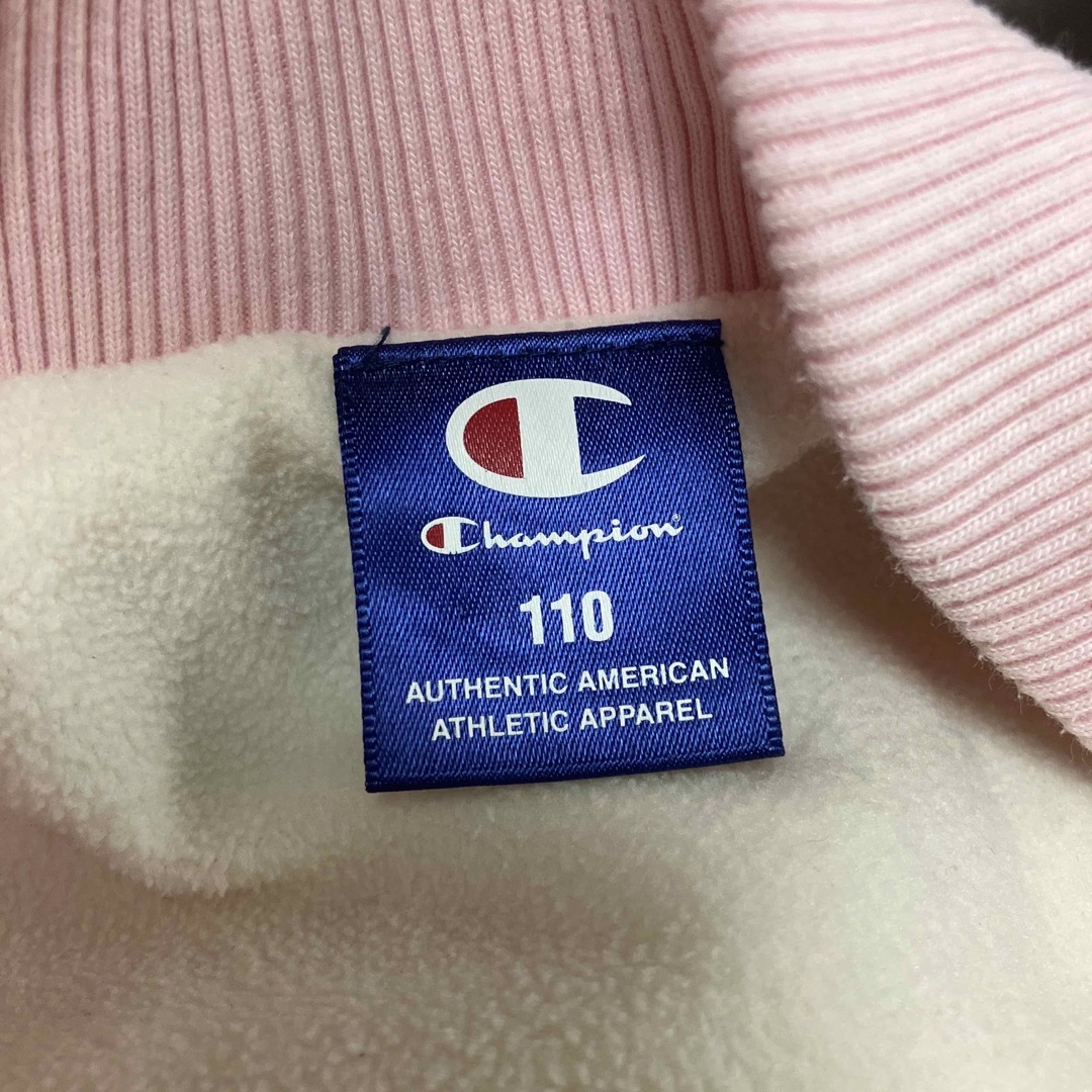 Champion(チャンピオン)の即決 champion チャンピオン ブルゾン ピンク 110cm キッズ/ベビー/マタニティのキッズ服女の子用(90cm~)(ジャケット/上着)の商品写真