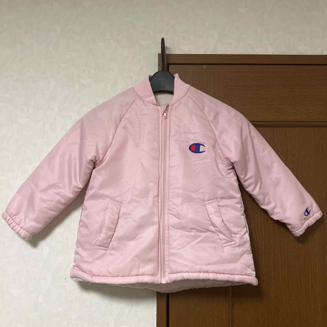 Champion(チャンピオン)の即決 champion チャンピオン ブルゾン ピンク 110cm キッズ/ベビー/マタニティのキッズ服女の子用(90cm~)(ジャケット/上着)の商品写真