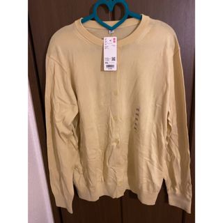 ユニクロ(UNIQLO)のユニクロ カーディガン イエロー系 3L 新品(カーディガン)