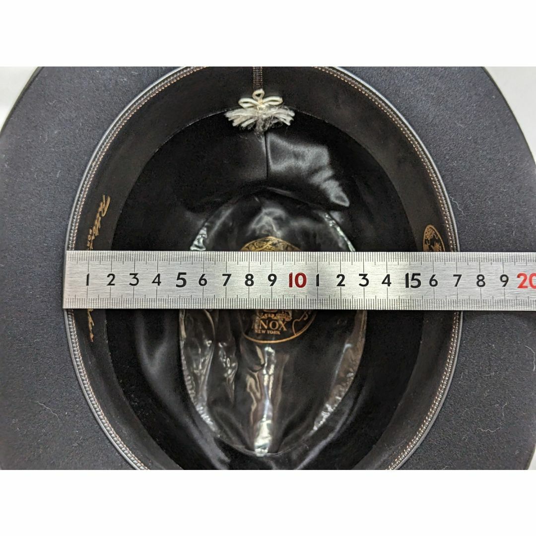 超美品 KNOX ホンブルグハット 50sヴィンテージ 58cm ブラック