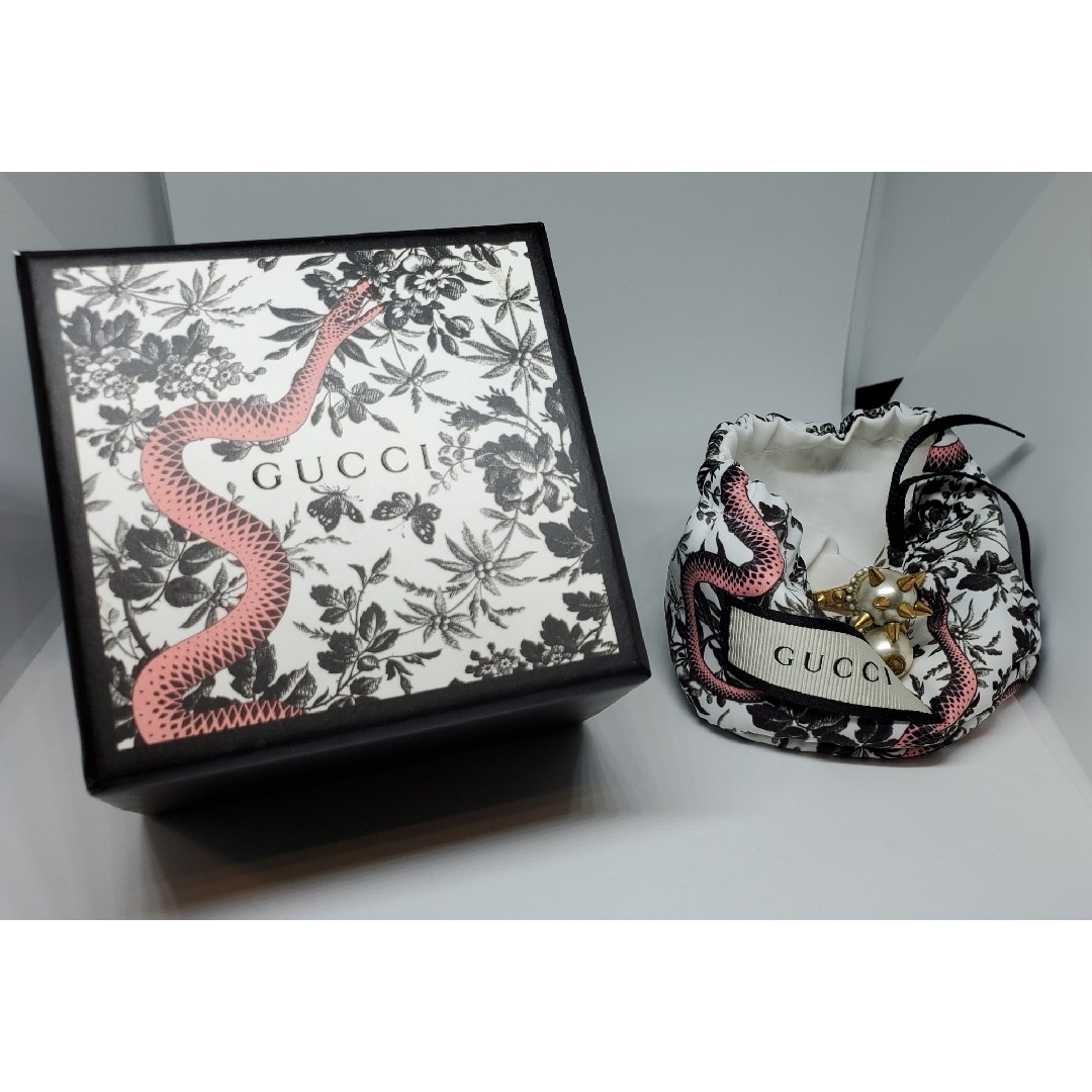 【超レア廃盤品】GUCCI グラスパール スパイクスタッズ リング