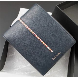 ポールスミス(Paul Smith)の☆残りわずか☆新品☆箱付 ポールスミス 人気マルチ 二つ折り財布 紺☆(折り財布)