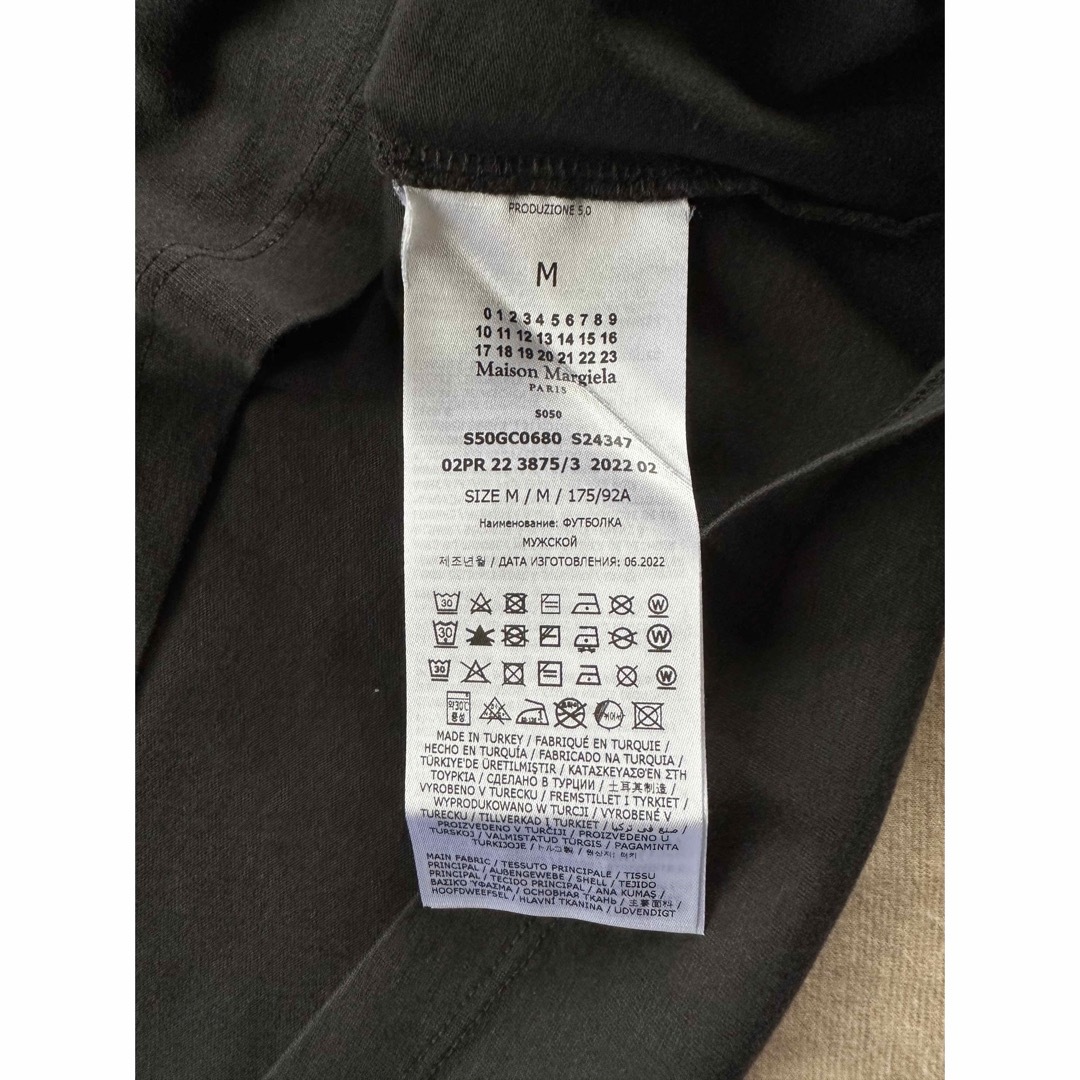 M新品 メゾン マルジェラ レギュラー オーガニックコットン Tシャツ ブラック