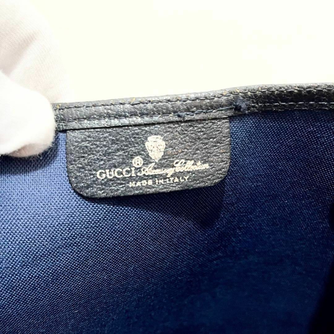 保存袋付✨希少✨グッチ ショルダーバッグ GGスプリーム PVC ネイビー 紺