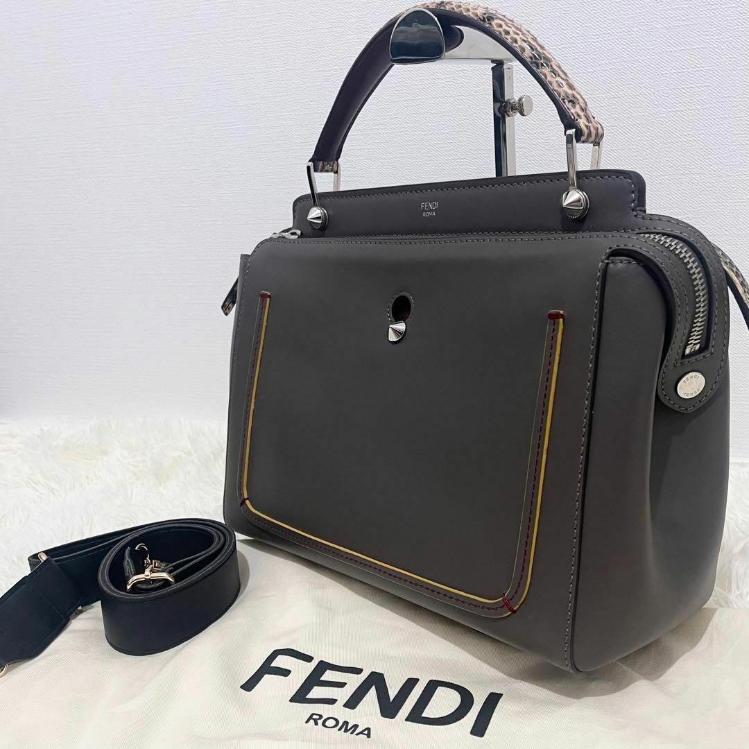 極美品✨】FENDI フェンディ2way ハンドバッグ ドットコム パイソン ...