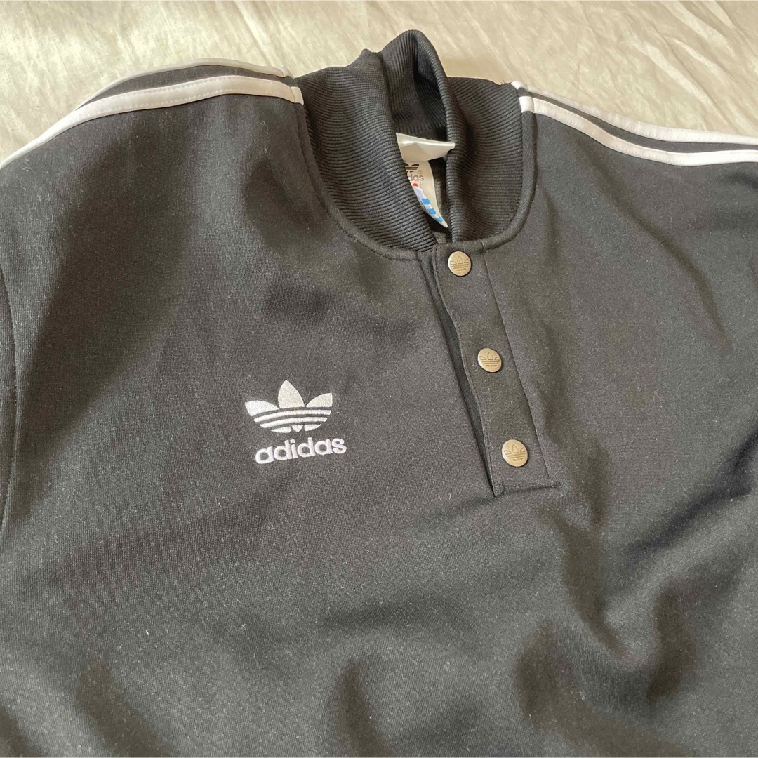 希少 90's adidas ハーフボタン トラックジャケット スウェット 古着