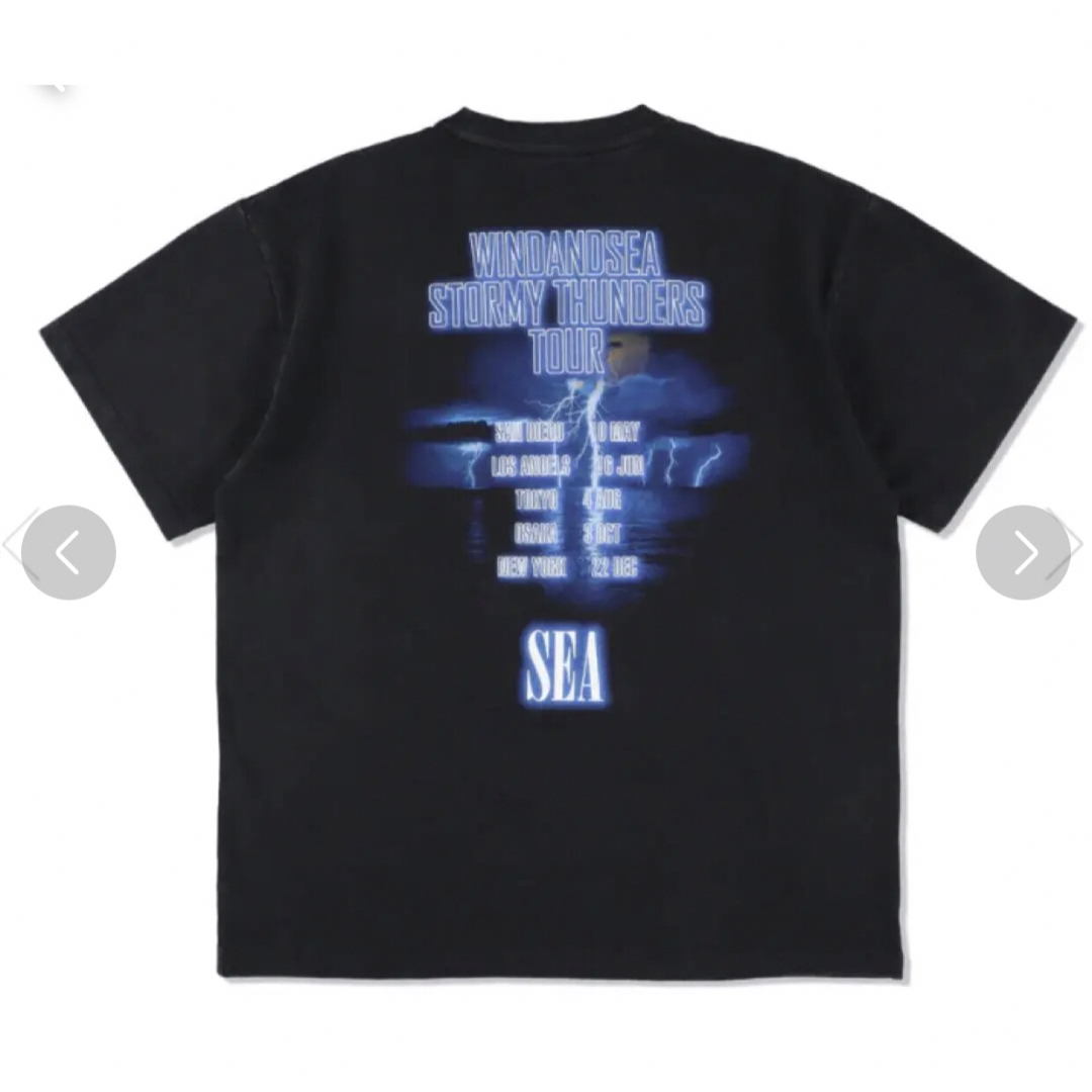 【新品】WIND AND SEA METAL TEE メタルバンドTシャツ WIND AND SEA ロゴTシャツ 白青 Lサイズ WHITE×BLUE