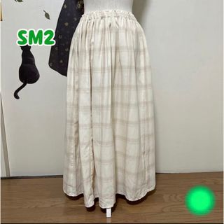 サマンサモスモス(SM2)の∇989 サマンサモスモス ピンクベージュのようなチェック スカート(ロングスカート)