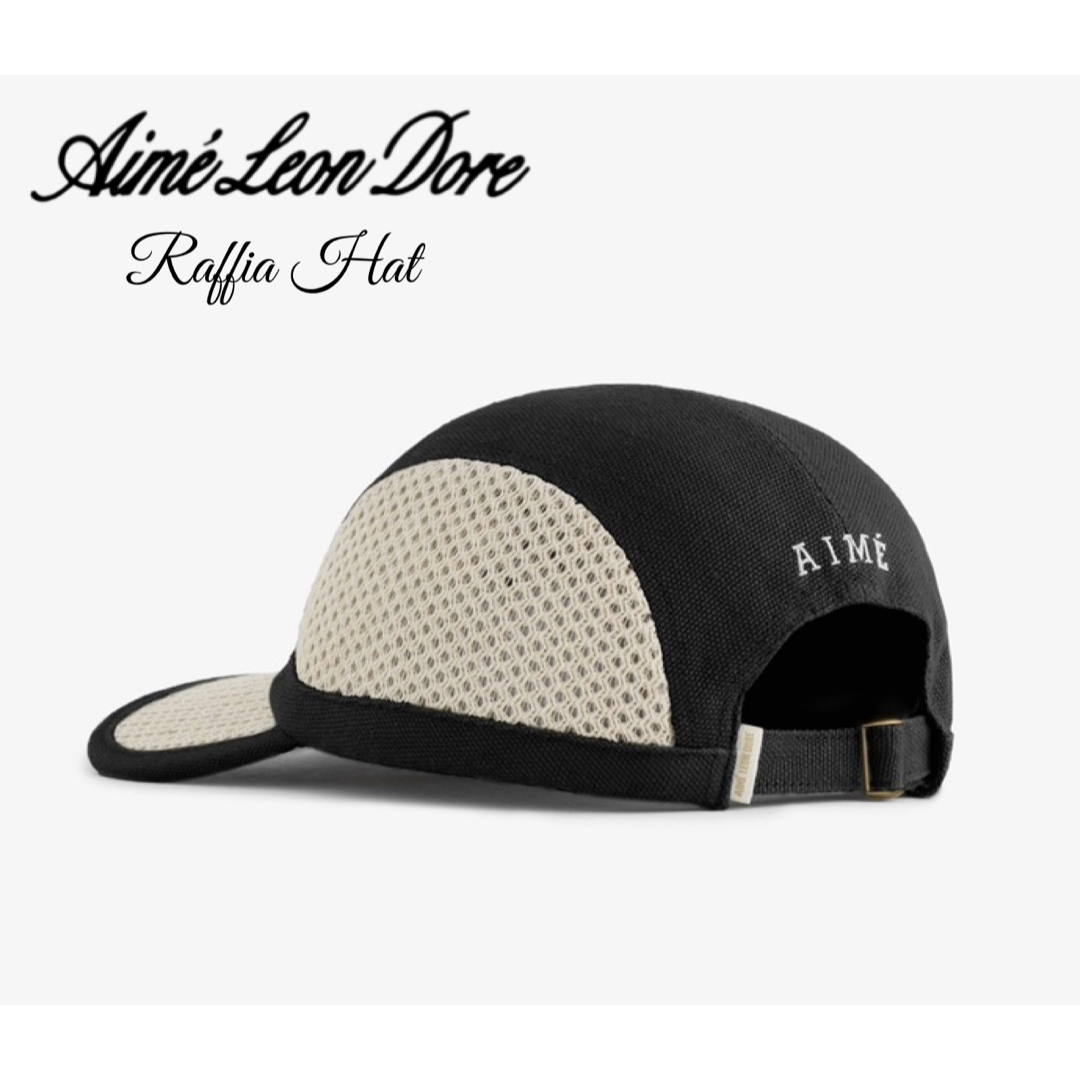 Aimé Leon Dore／Raffia Hat／リネンキャップ／ブラックの通販 by