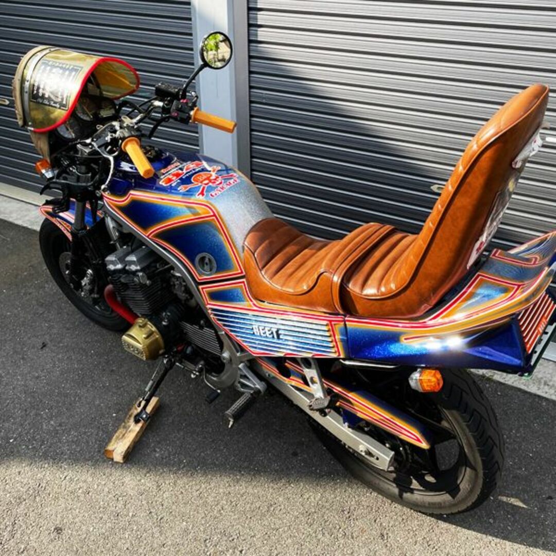 日本製 84バカ絞りハン ハチヨンハンドル メッキ コールハンドル 自動車/バイクのバイク(パーツ)の商品写真