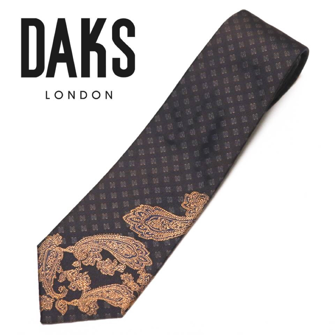DAKS(ダックス)の《ダックス》新品 シルク100% 小紋柄・ペイズリー柄ネクタイ ビジネス メンズのファッション小物(ネクタイ)の商品写真