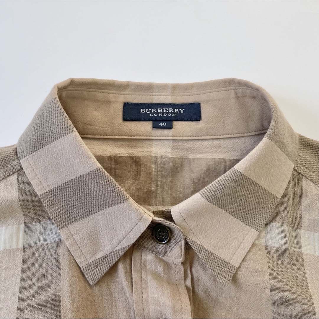 美品 バーバリーBURBERRY メガチェック シャツ L ノバチェック