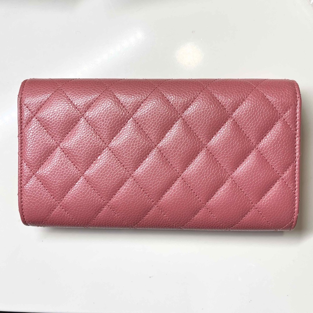 極美品】CHANEL ウォレット シャネル キャビアスキン 長財布-