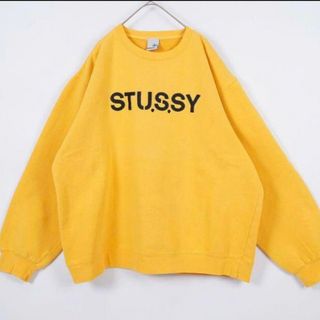 STUSSY ステューシー 花柄 ロゴ スウェット トレーナー 黒 e950