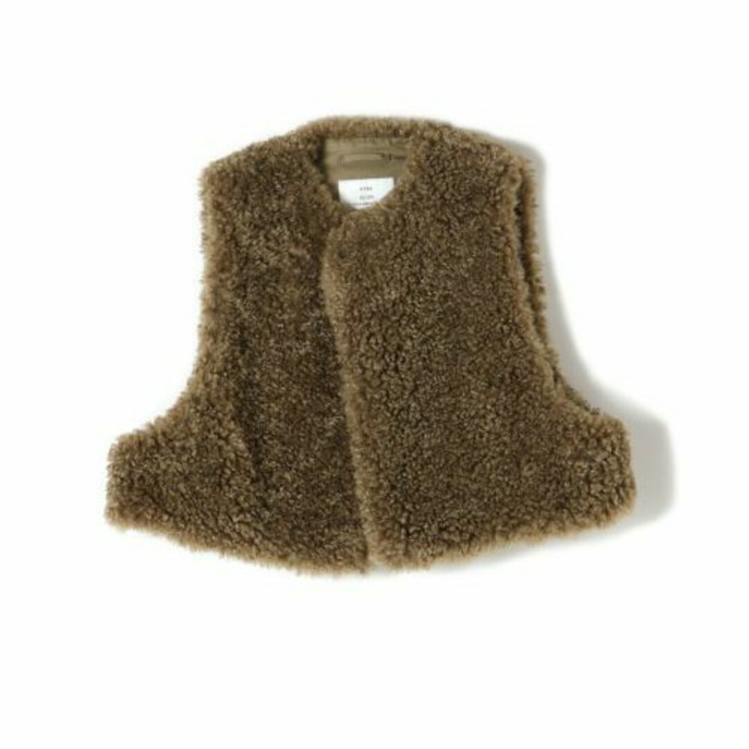 HYKE FAUX SHEARLING CROPPED VEST ハイク ベスト