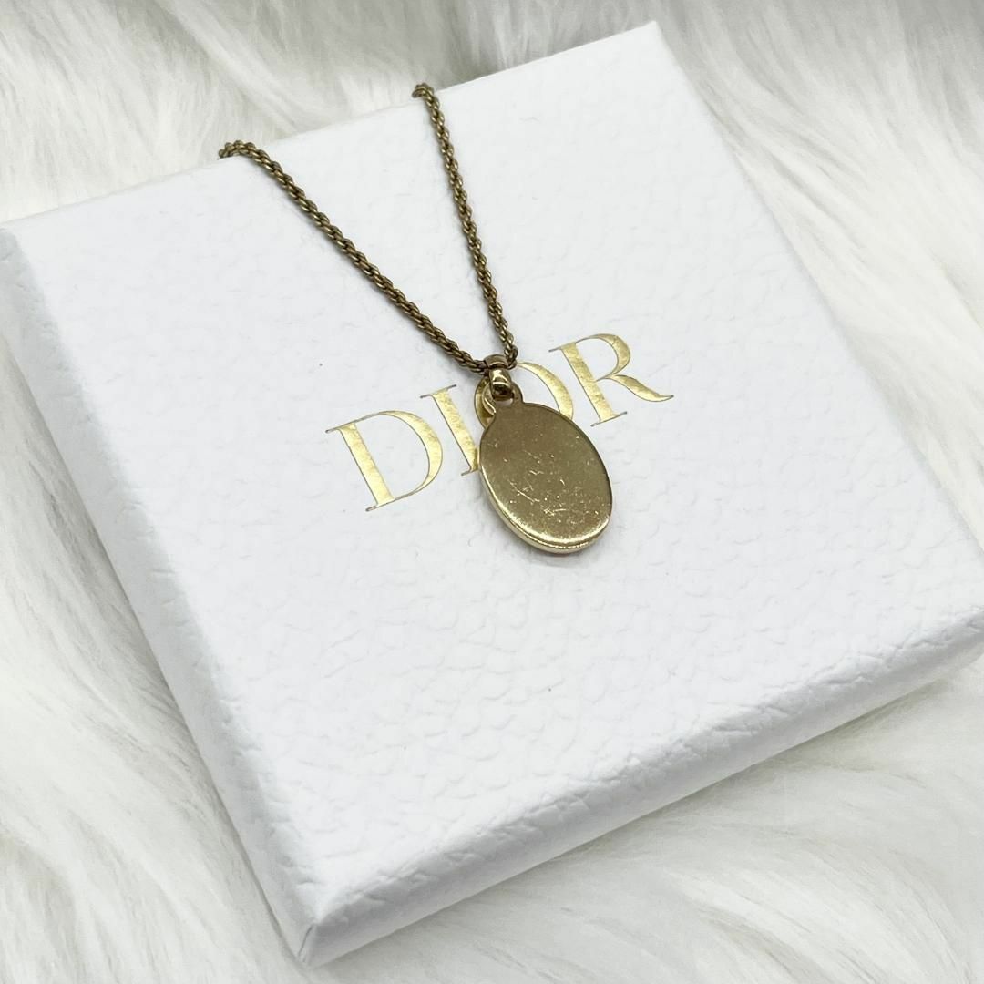 【希少☆】 クリスチャンディオール DiorロゴプレートGP ネックレス
